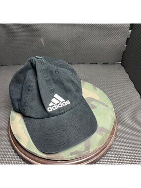 Adidas Black Adjustable Cotton Baseball Cap With Logo - Sports & Casual Wear